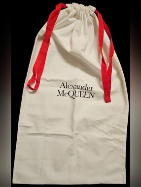 NEW Alexander McQueen XL Drawstring Dust Bag Skull Handbag Story Tote Weekender